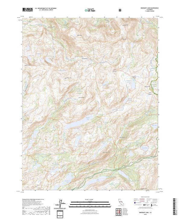 Emigrant Lake topographic map thumbnail