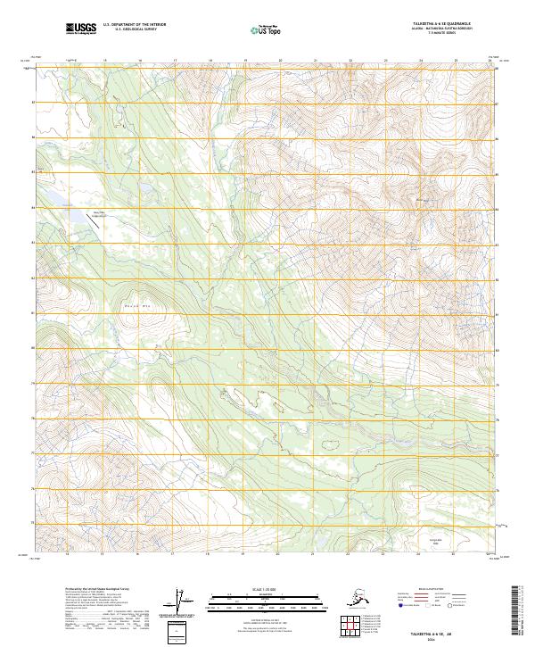Talkeetna A-6 SE topographic map thumbnail