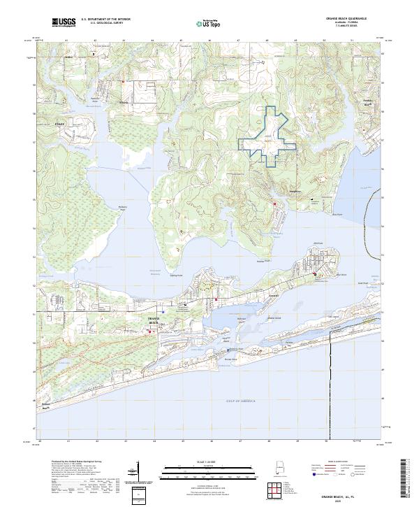 Orange Beach topographic map thumbnail