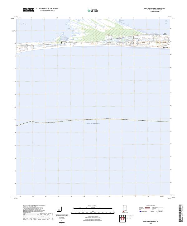 Saint Andrews Bay topographic map thumbnail