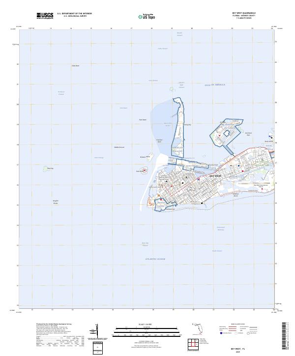 Key West topographic map thumbnail