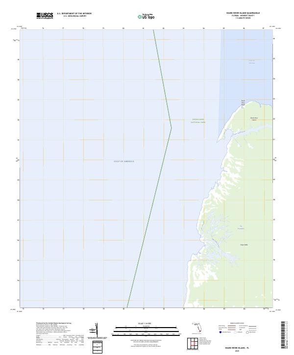 Shark River Island topographic map thumbnail