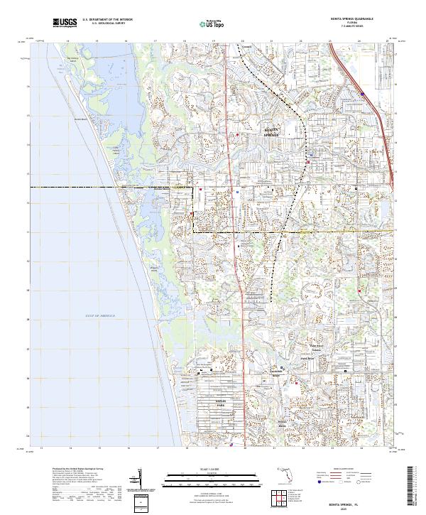 Bonita Springs topographic map thumbnail