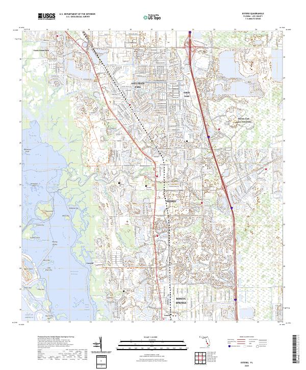 Estero topographic map thumbnail
