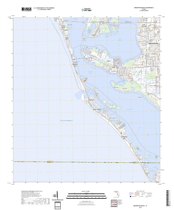 Bradenton Beach topographic map thumbnail