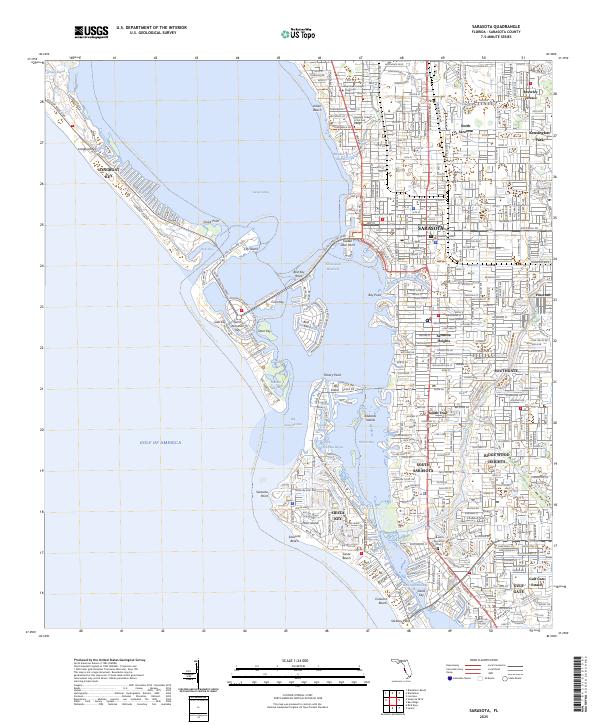 Sarasota topographic map thumbnail