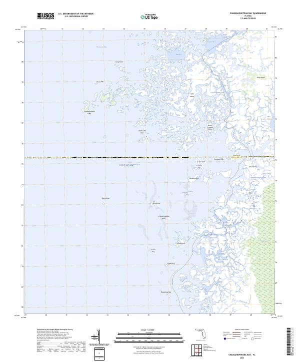 Chassahowitzka Bay topographic map thumbnail