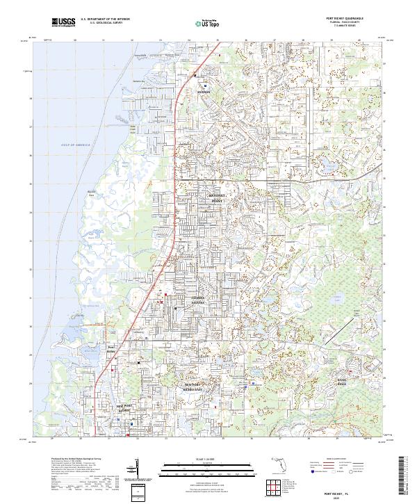 Port Richey topographic map thumbnail