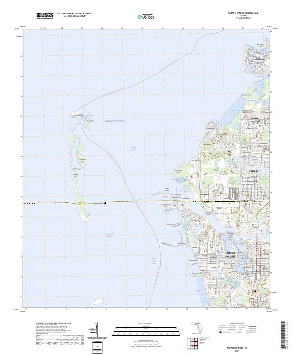 Tarpon Springs 2025 topographic map thumbnail