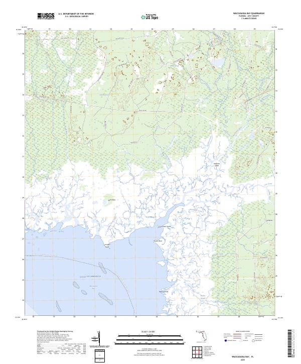 Waccasassa Bay 2025 topographic map thumbnail