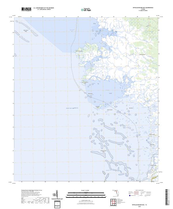 Withlacoochee Bay 2025 topographic map thumbnail