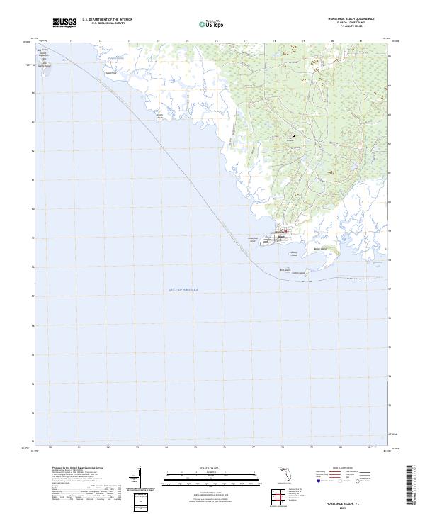 Horseshoe Beach topographic map thumbnail