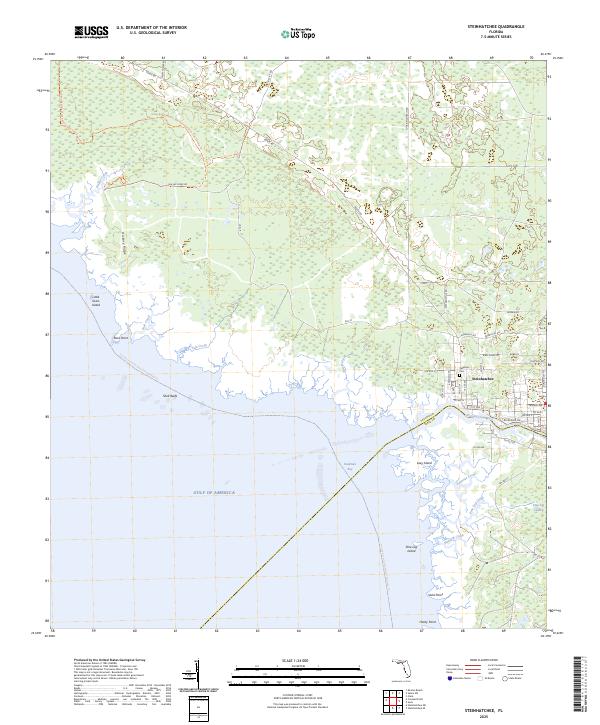Steinhatchee 2025 topographic map thumbnail