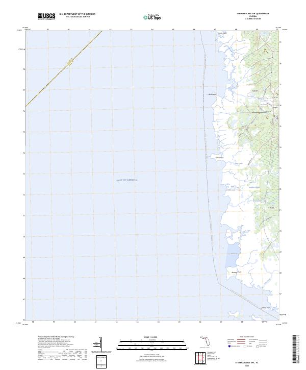 Steinhatchee SW 2025 topographic map thumbnail