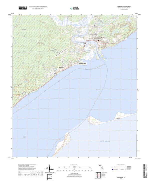 Carrabelle topographic map thumbnail