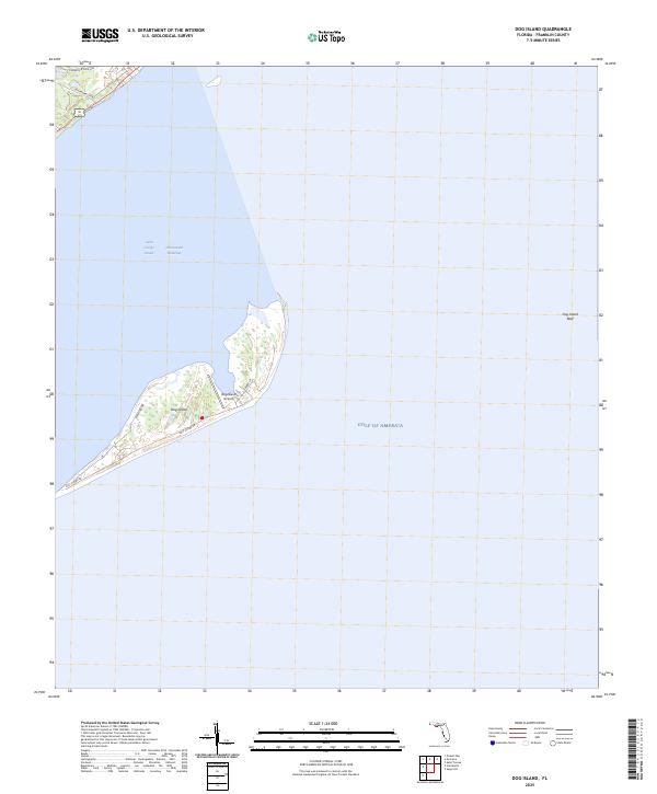 Dog Island topographic map thumbnail