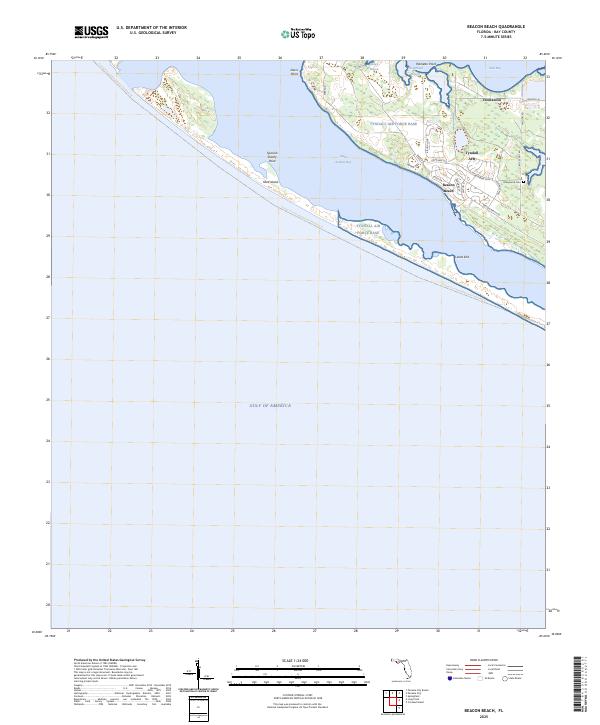 Beacon Beach topographic map thumbnail
