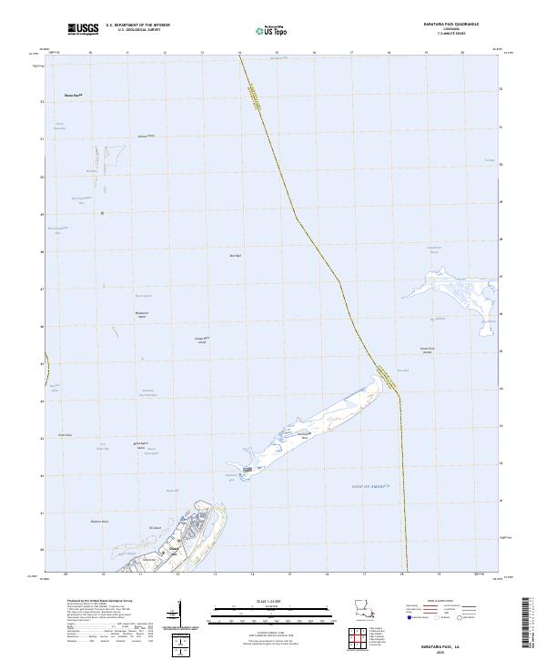 Barataria Pass topographic map thumbnail