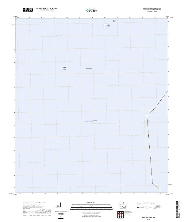 Breton Islands topographic map thumbnail