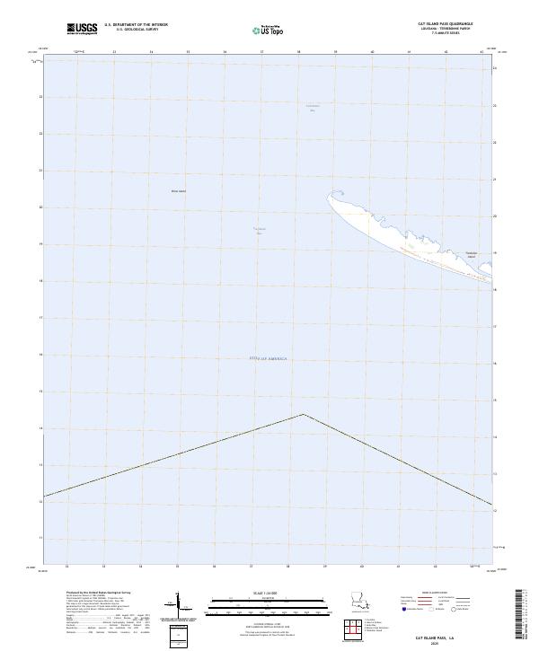 Cat Island Pass topographic map thumbnail