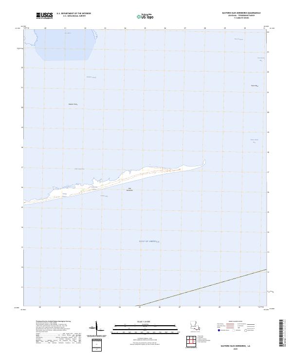Eastern Isles Dernieres topographic map thumbnail