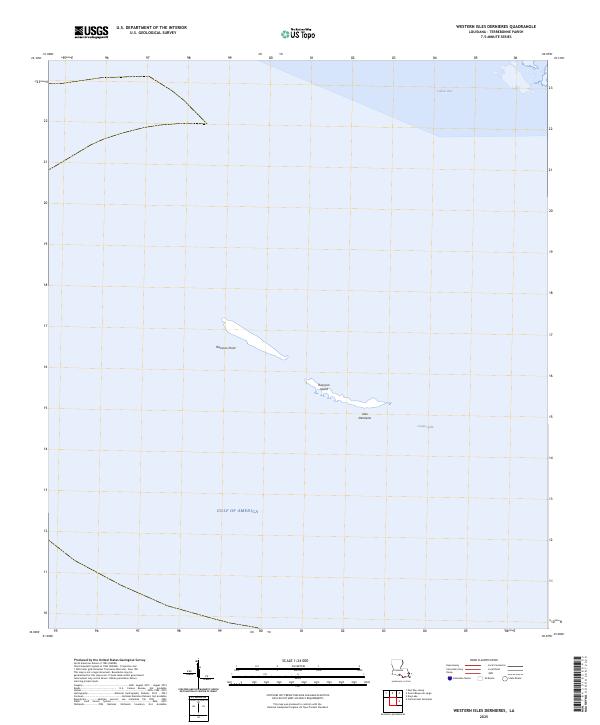 Western Isles Dernieres topographic map thumbnail