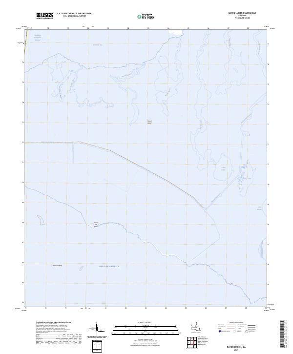 Bayou Lucien topographic map thumbnail
