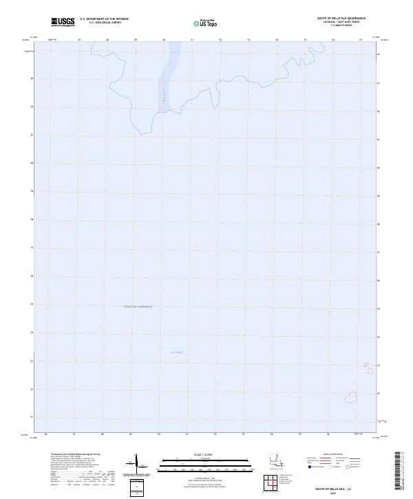 South of Belle Isle topographic map thumbnail