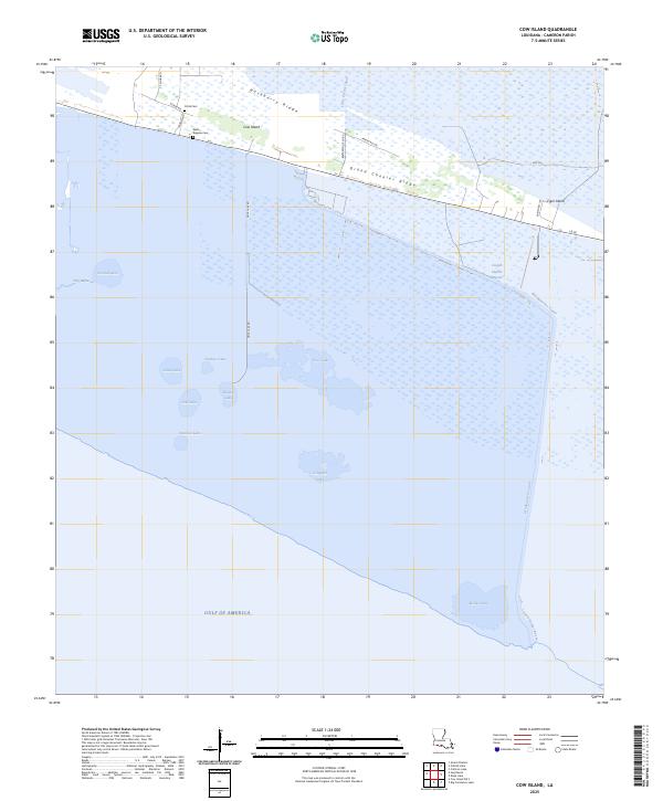 Cow Island topographic map thumbnail