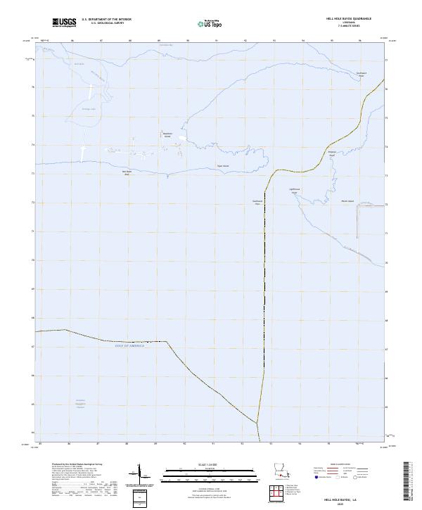 Hell Hole Bayou topographic map thumbnail