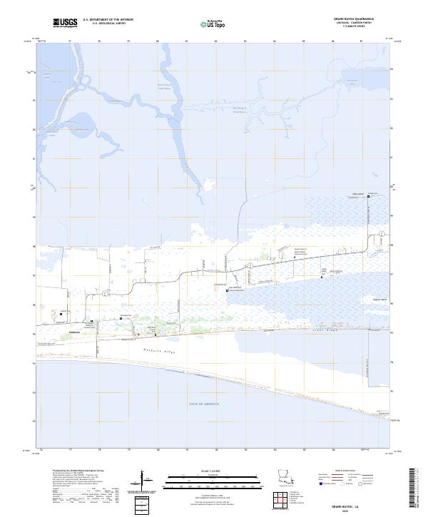 Grand Bayou topographic map thumbnail
