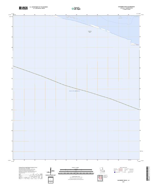 Hackberry Beach topographic map thumbnail