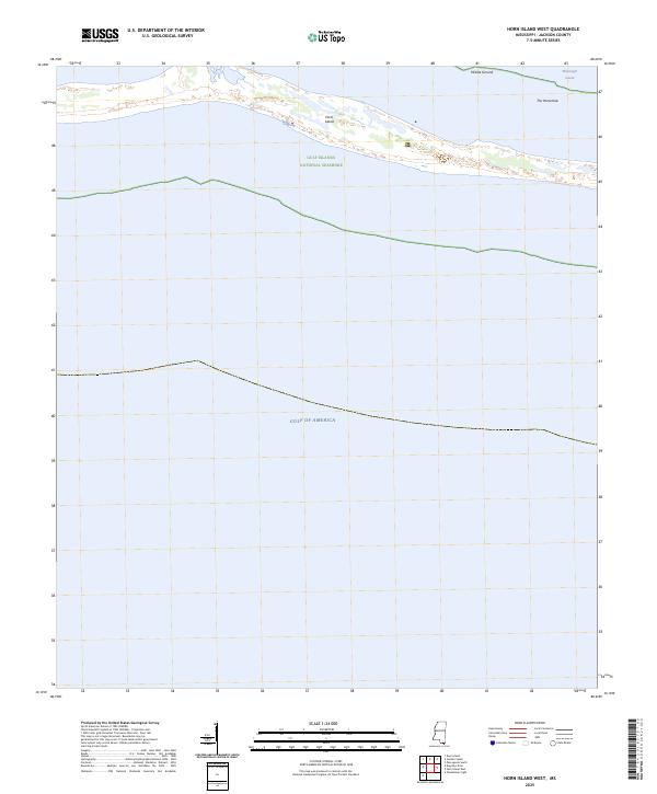 Horn Island West topographic map thumbnail