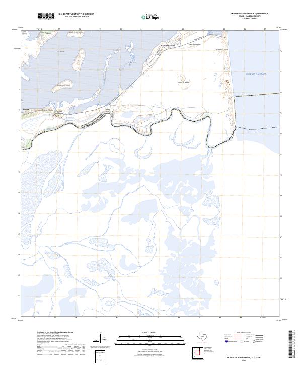 Mouth of Rio Grande topographic map thumbnail