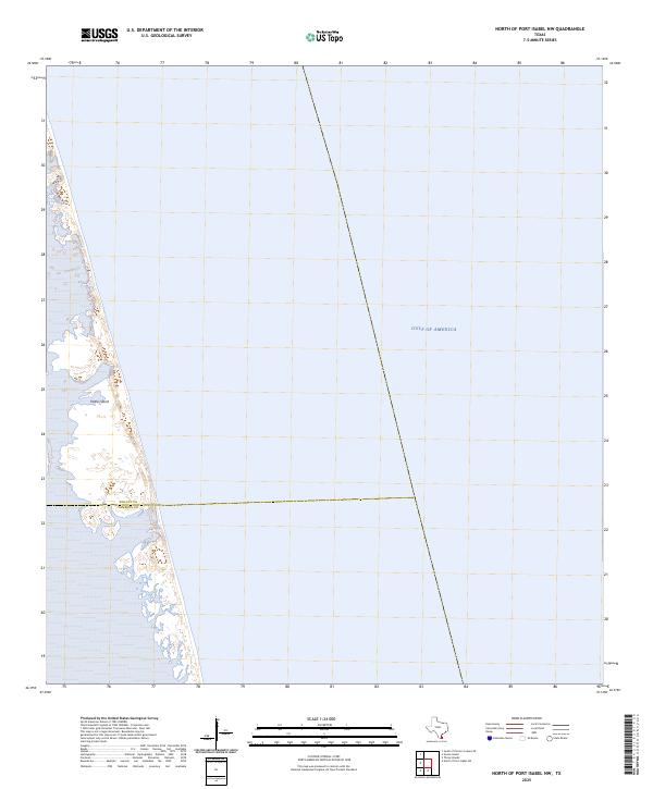 North of Port Isabel NW 2025 topographic map thumbnail
