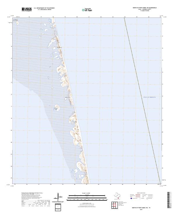 North of Port Isabel SW 2025 topographic map thumbnail