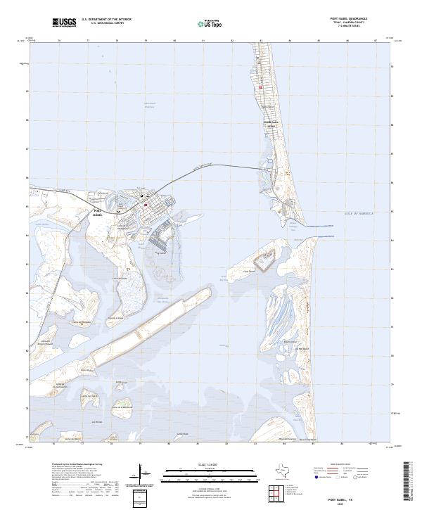Port Isabel 2025 topographic map thumbnail