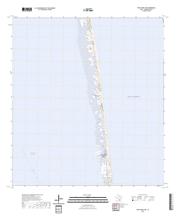 Port Isabel NW 2025 topographic map thumbnail