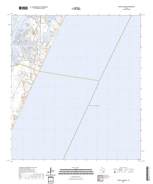 Crane Islands SW 2025 topographic map thumbnail
