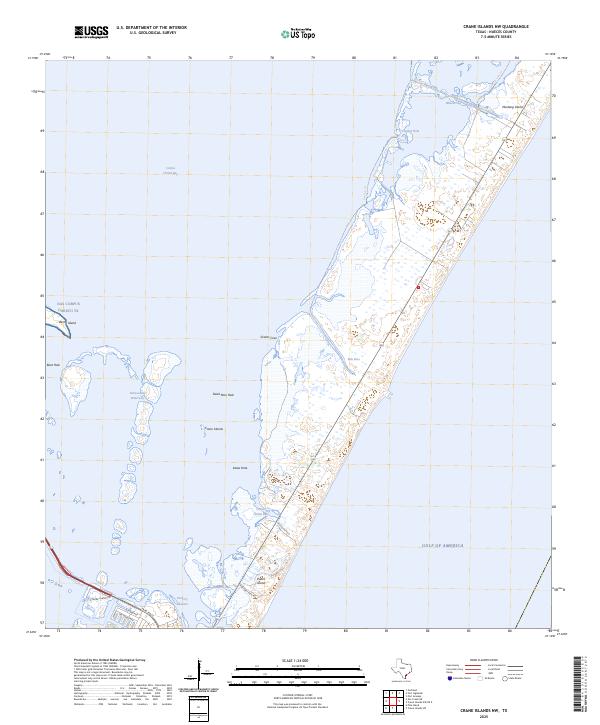Crane Islands NW 2025 topographic map thumbnail