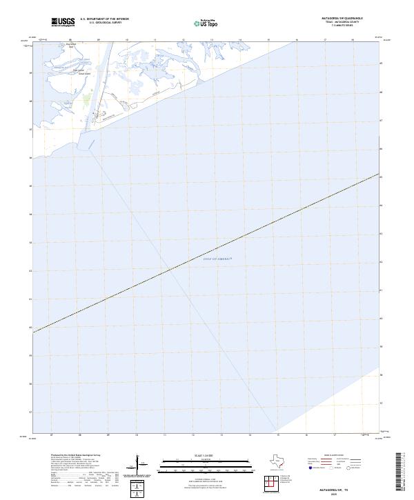 Matagorda SW 2025 topographic map thumbnail