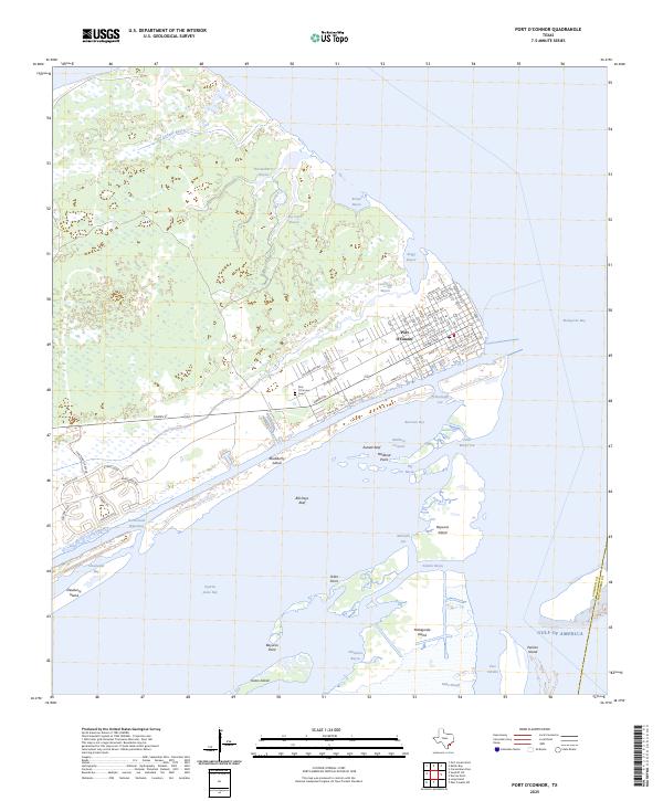 Port O'Connor 2025 topographic map thumbnail