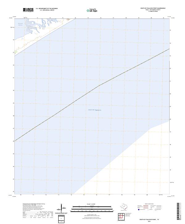 South of Palacios Point 2025 topographic map thumbnail
