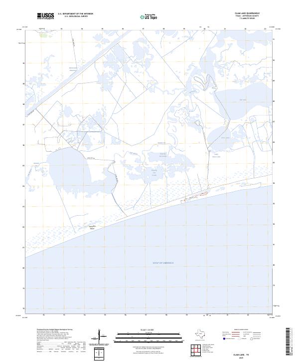 Clam Lake topographic map thumbnail