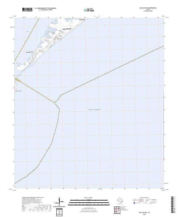 San Luis Pass topographic map thumbnail