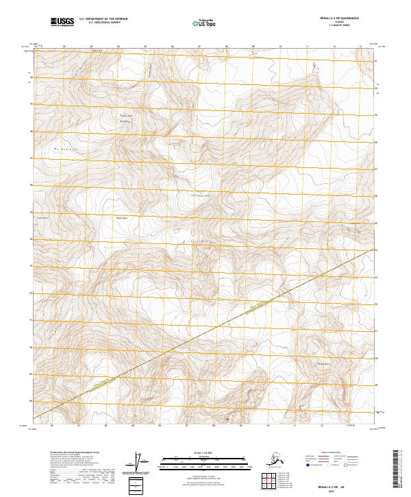 Denali A-2 SW 2025 topographic map thumbnail