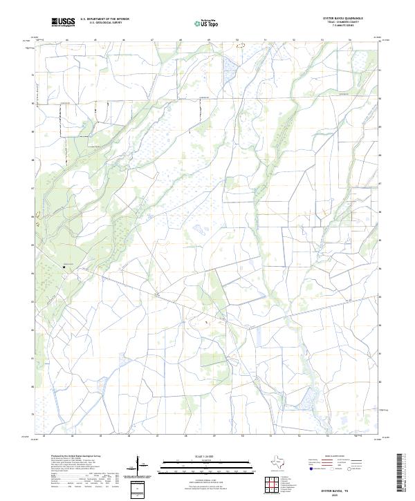 Oyster Bayou 2025 topographic map thumbnail