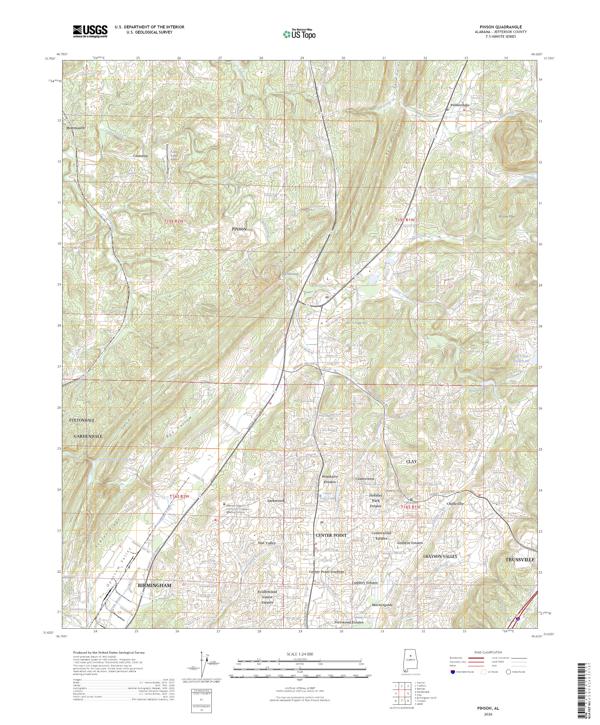 Pinson topographic map thumbnail