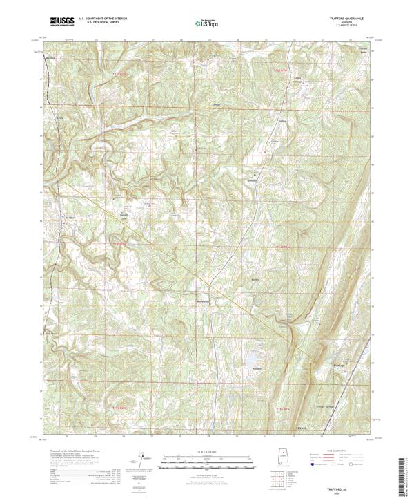 Trafford topographic map thumbnail