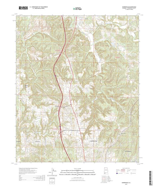 Gardendale topographic map thumbnail